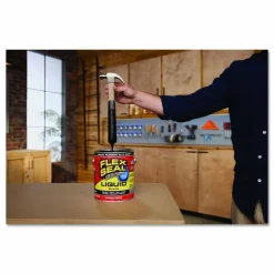 Flex Seal Products Flex Seal Liquid Rubber Sealant Coating Liquid, 1 gal Can, Dries Black, 2/Carton