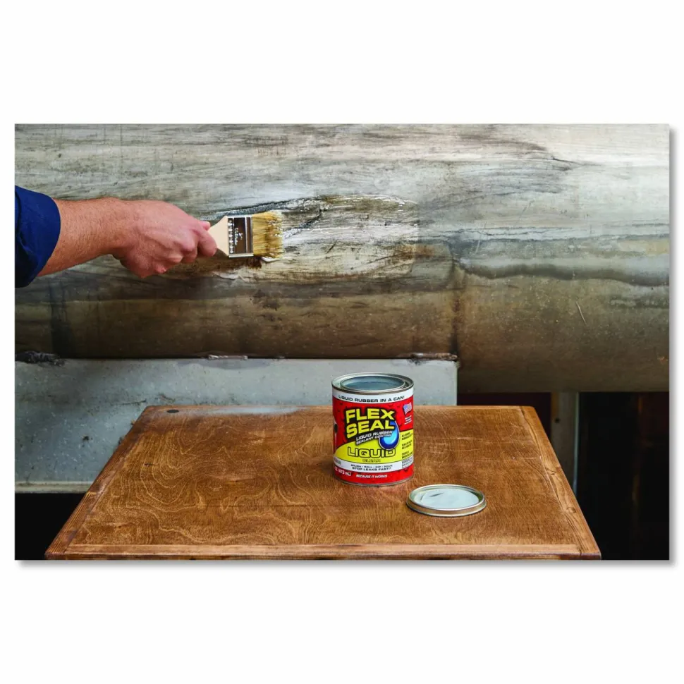 Flex Seal Products Flex Seal Liquid Rubber Sealant Coating Liquid, 16 oz Can, Dries Clear, 6/Carton