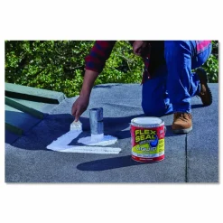 Flex Seal Products Flex Seal Liquid Rubber Sealant Coating Liquid, 1 gal Can, Dries White, 2/Carton