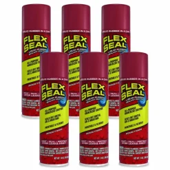 Flex Seal Products Flex Seal Liquid Rubber Sealant Coating Aerosol, 14 oz Aerosol Can, Dries Red, 6/Carton