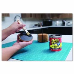 Flex Seal Products Flex Seal Liquid Rubber Sealant Coating Liquid, 16 oz Can, Dries Black, 6/Carton