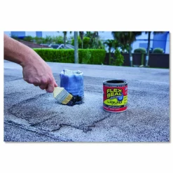 Flex Seal Products Flex Seal Liquid Rubber Sealant Coating Liquid, 16 oz Can, Dries Black, 6/Carton
