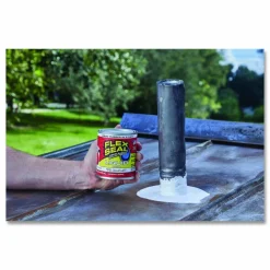 Flex Seal Products Flex Seal Liquid Rubber Sealant Coating Liquid, 16 oz Can, Dries White, 6/Carton