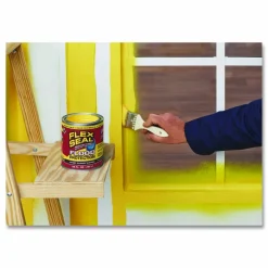 Flex Seal Products Flex Seal Liquid Flood Protection, 28 oz Can, Dries Yellow, 4/Carton
