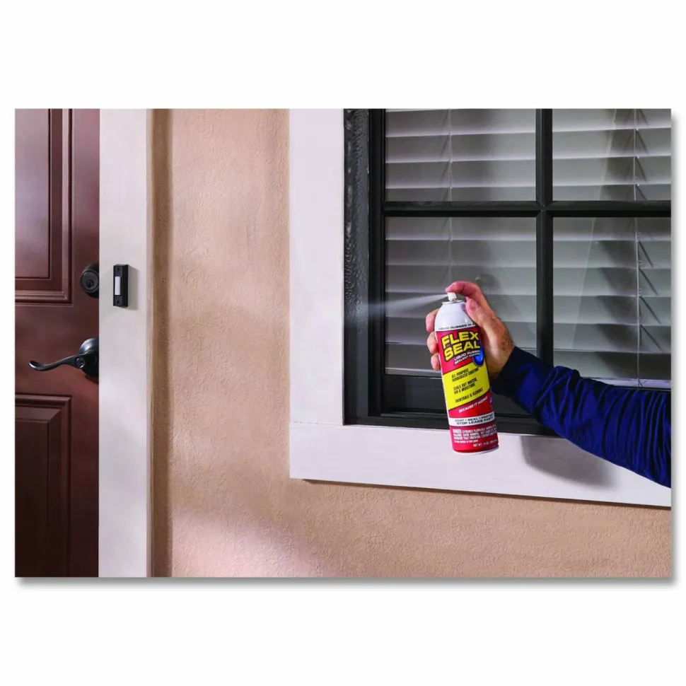 Flex Seal Products Flex Seal Liquid Rubber Sealant Coating MAX Aerosol, 17 oz Aerosol Can, Dries Clear, 4/Carton
