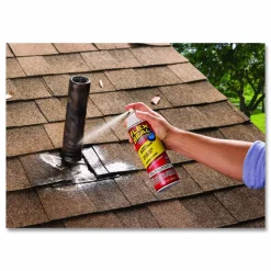 Flex Seal Products Flex Seal Liquid Rubber Sealant Coating MAX Aerosol, 17 oz Aerosol Can, Dries Clear, 4/Carton