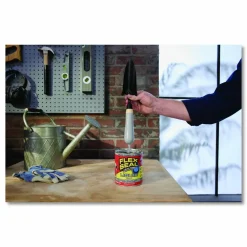 Flex Seal Products Flex Seal Liquid Rubber Sealant Coating Liquid, 32 oz Can, Dries Gray, 6/Carton