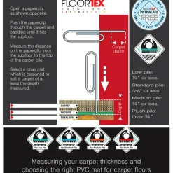 Floortex Advantagemat Black Vinyl Lipped Chair Mat - FC114553LLBV
