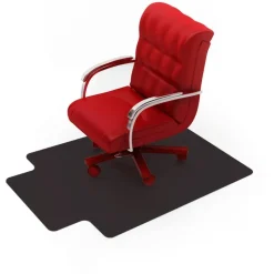 Floortex Advantagemat Black Vinyl Lipped Chair Mat - FC114553LLBV