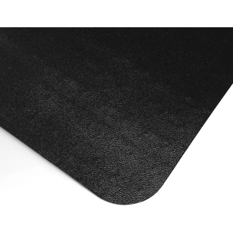 Floortex Advantagemat Black Vinyl Rectangular Chair Mat for Carpets - 48" x 60"