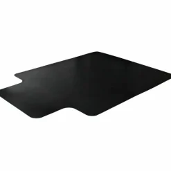 Floortex Advantagemat Black Vinyl Lipped Chair Mat for Carpets - 36