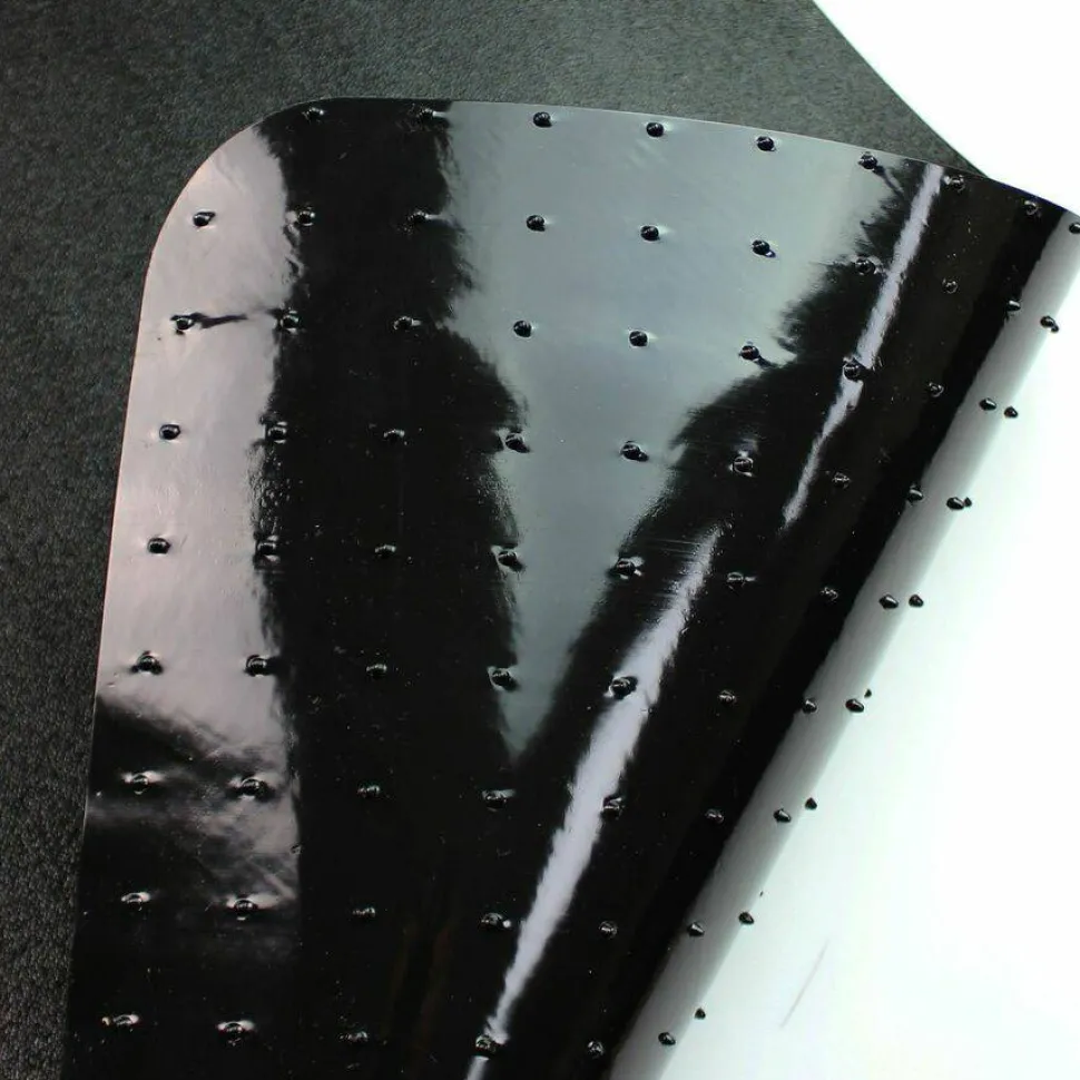 Floortex Advantagemat Black Vinyl Lipped Chair Mat for Carpets - 36" x 48"