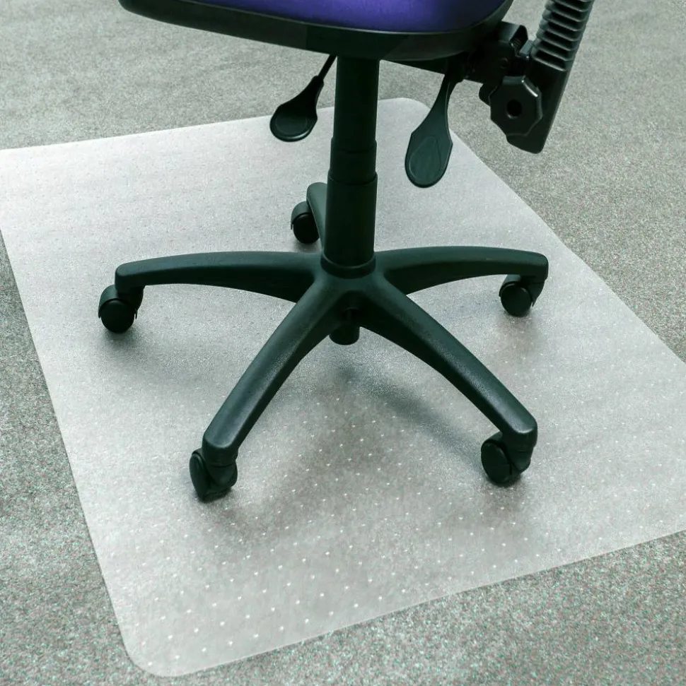 Floortex Advantagemat Plus APET Rectangular for Low/Standard Pile Carpets - 46"x60" - 60"x46"x 0.087" Depth x 0.087" Thickness - NCCMFLAG0006