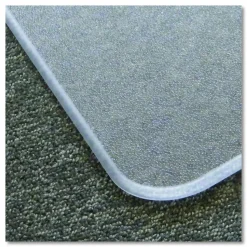 Floortex Cleartex MegaMat Heavy-Duty Polycarbonate Mats for Flat to Plush Pile Carpeted and Hard Floors, Rectangular, 46" x 60", Clear