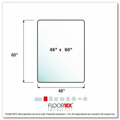 Floortex Cleartex MegaMat Heavy-Duty Polycarbonate Mats for Flat to Plush Pile Carpeted and Hard Floors, Rectangular, 46