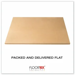 Floortex Cleartex MegaMat Heavy-Duty Polycarbonate Mats for Flat to Plush Pile Carpeted and Hard Floors, Rectangular, 46