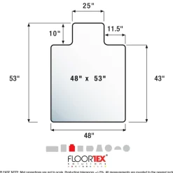 Floortex Cleartex Ultimat Polycarbonate Lipped Chair Mat for Carpets up to 1/2" - 48"