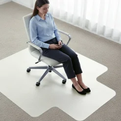 Floortex Computex Anti-Static Vinyl Lipped Chair Mat for Carpets up to 3/8