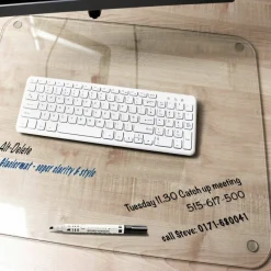 Floortex Desktex Glaciermat Glass Desk Pad - 20" x 36"