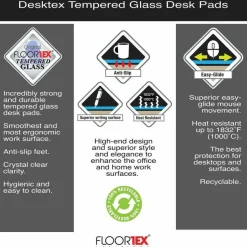 Floortex Desktex Glaciermat Glass Desk Pad - 20