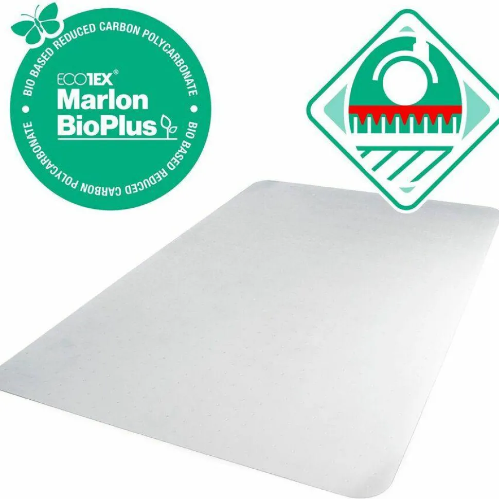 Floortex Eco Friendly Carbon Neutral Chair Mat for Low / Medium Pile Carpets