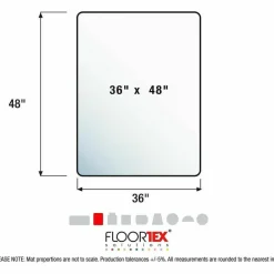 Floortex Evolutionmat 36" x 48" Enhanced Polymer Rectangular Chair Mat for Hard Floors
