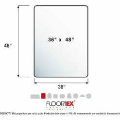 Floortex Heavy-Duty Glass Chair Mat for Hard Floors & Carpets - 36