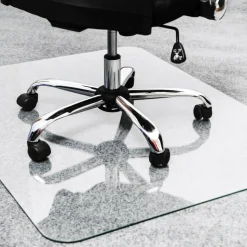 Floortex Heavy-Duty Glass Chair Mat for Hard Floors & Carpets - 36