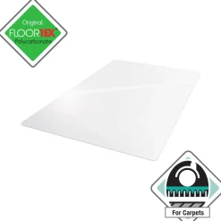 Floortex Polycarbonate Rectangular Chair Mat for Carpets over 1/2" - 48" x 60"