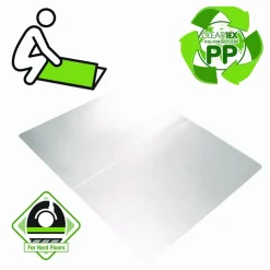 Floortex Polypropylene Rectangular Anti-Slip Foldable Chair Mat for Hard Floors-45