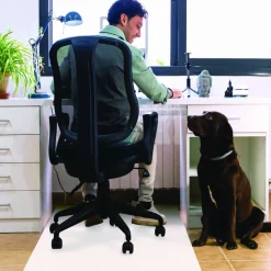 Floortex Polypropylene Rectangular Anti-Slip Foldable Chair Mat for Hard Floors-45