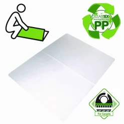 Floortex Polypropylene Rectangular Foldable Chair Mat for Carpets - 46