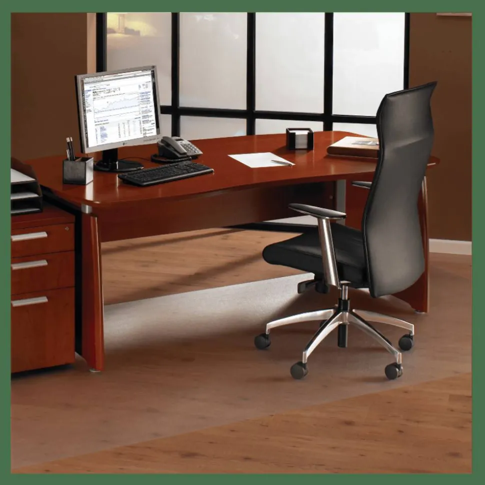 Floortex XXL Polycarbonate Rectangular Chair Mat for Hard Floors - 60" x 79"