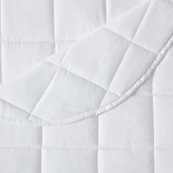 Flourish Microfiber Quilted Blankets, Full, White, Total Qty 4