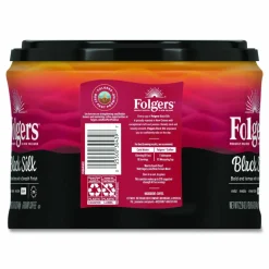 Folgers Coffee, Black Silk, Dark Roast, 24.2 oz Canister (Makes about 210 Cups)