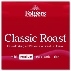 Folgers Coffee Filter Packs, Classic Roast, 1.4 oz Pack, 40/Carton