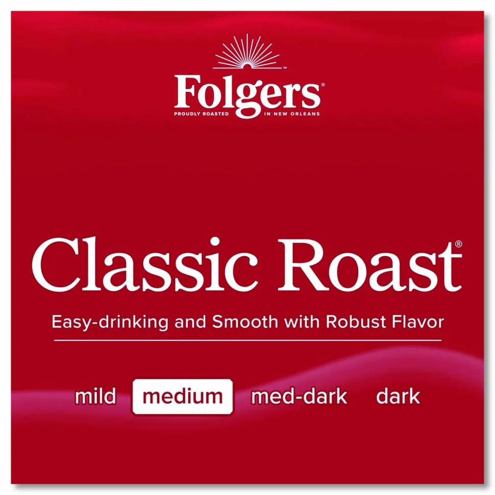 Folgers Coffee Filter Packs, Classic Roast, 1.4 oz Pack, 40/Carton