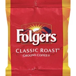 Folgers Coffee, Fraction Pack, Classic Roast, Medium Roast, Packet Makes 6 Cups, 42/Carton