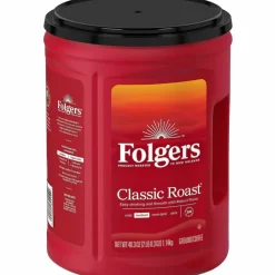 Folgers Ground Coffee, Classic Roast, Medium Roast, 40.3 oz, 1 Canister