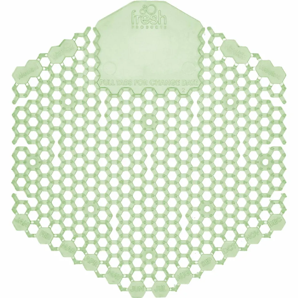 Fresh Products Wave 3D Urinal Deodorizer, Herbal Mint Scent, 58 g, 10/Box, 6 Boxes/Carton