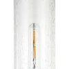 Frieda 26.68" Tall Table Lamp with Glass Shade in Blackened Bronze/Seeded