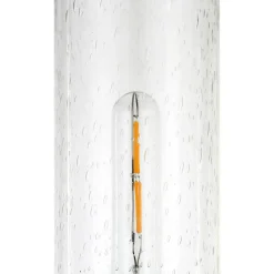 Frieda 26.68" Tall Table Lamp with Glass Shade in Blackened Bronze/Seeded