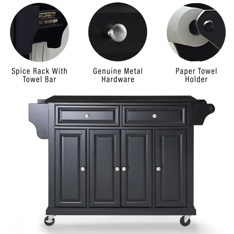 Full Size Granite Top Kitchen Cart