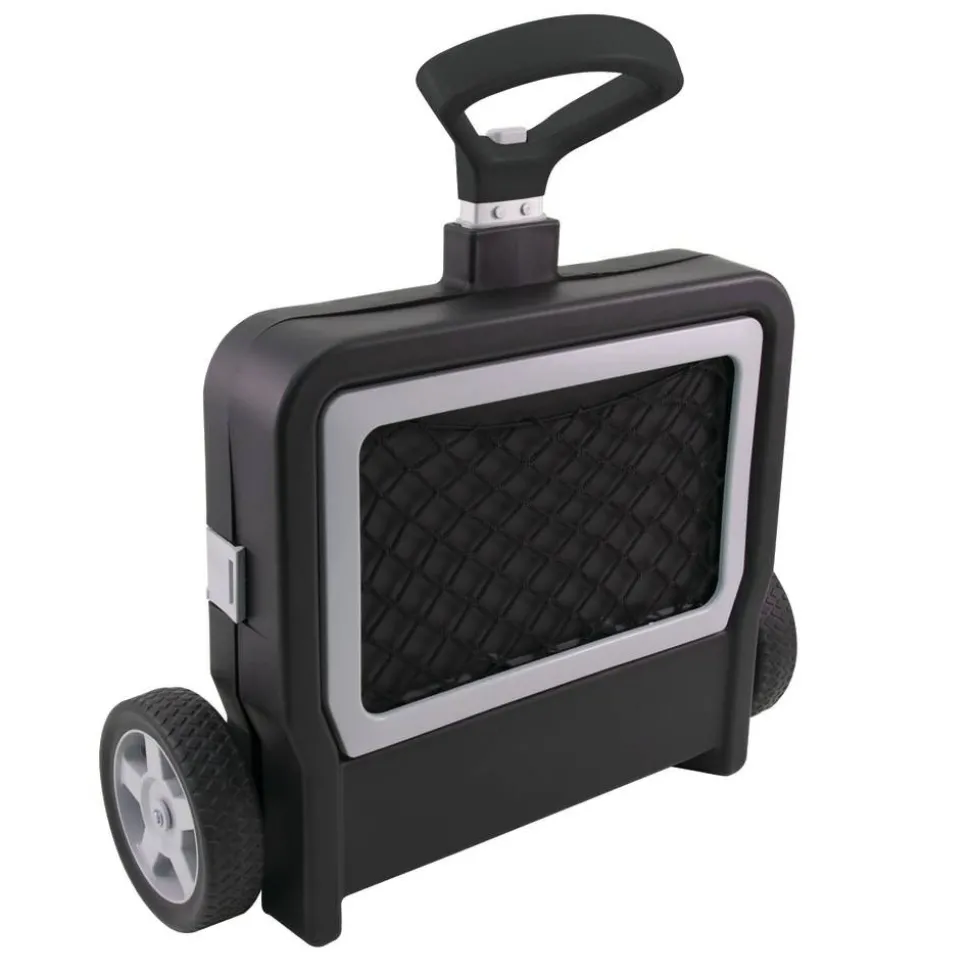Fusion Mobile Folding Cargo Cart, 41"H x 21"W x 18 3/4"D, Black