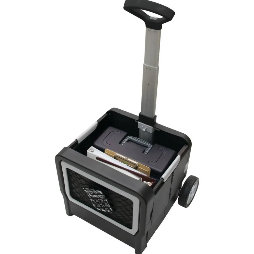 Fusion Mobile Folding Cargo Cart, 41"H x 21"W x 18 3/4"D, Black