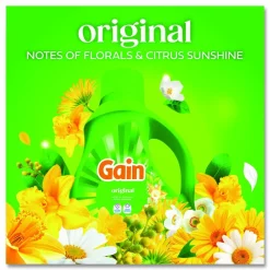 Gain Liquid Laundry Detergent, Gain Original Scent, 42 oz Bottle, 6/Carton