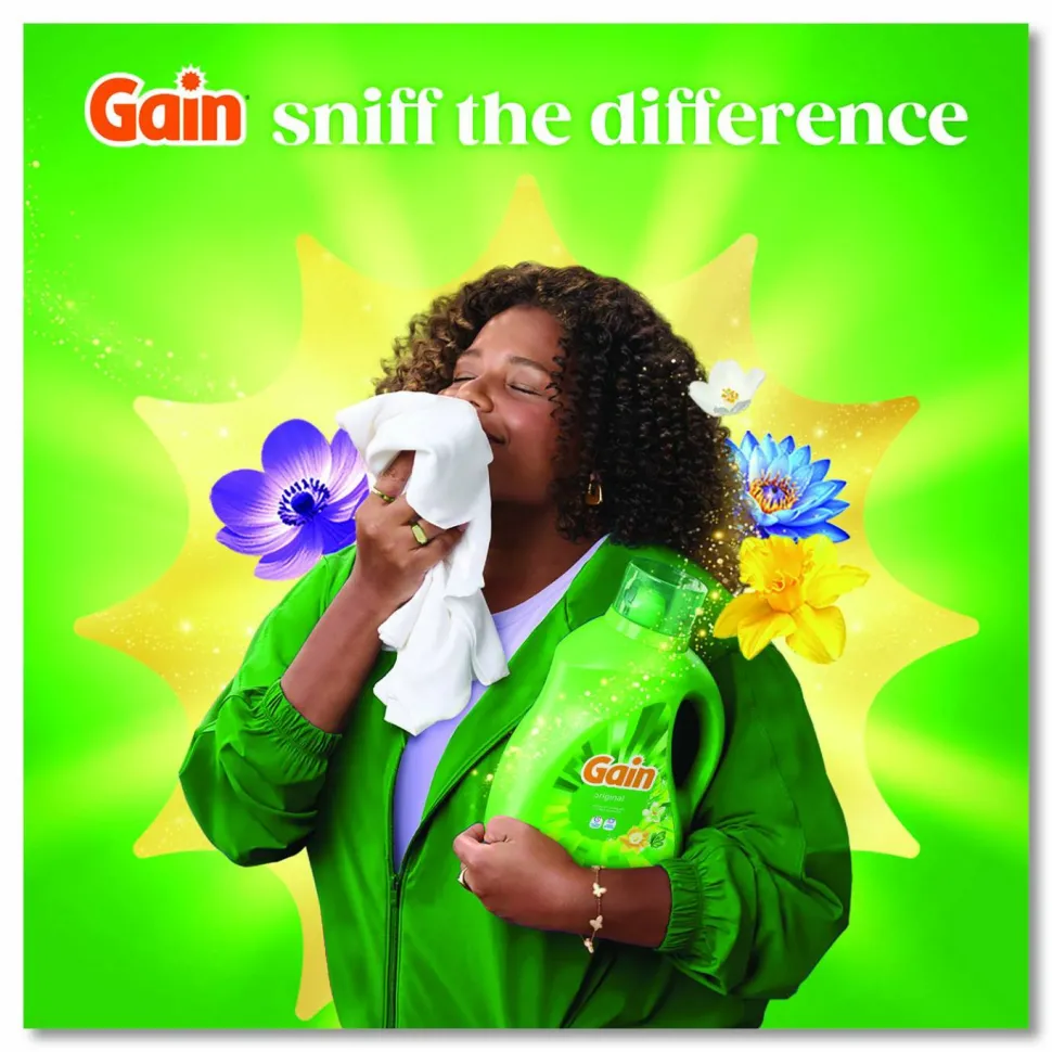 Gain Liquid Laundry Detergent, Gain Original Scent, 42 oz Bottle, 6/Carton
