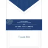 Gartner Studios Thank You Cards, 5 1/4" x 3 3/4", White With Blue Accents, Pack Of 20