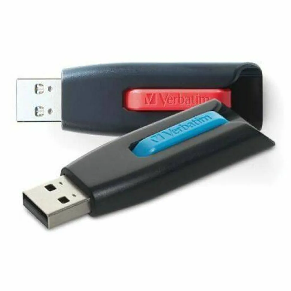 64GB Store 'n' Go V3 USB 3.2 Gen 1 Flash Drive - 2pk - Red, Blue