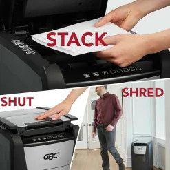 GBC AutoFeed+ 150X Micro-Cut Home Office Shredder, 150 Auto/8 Manual Sheet Capacity